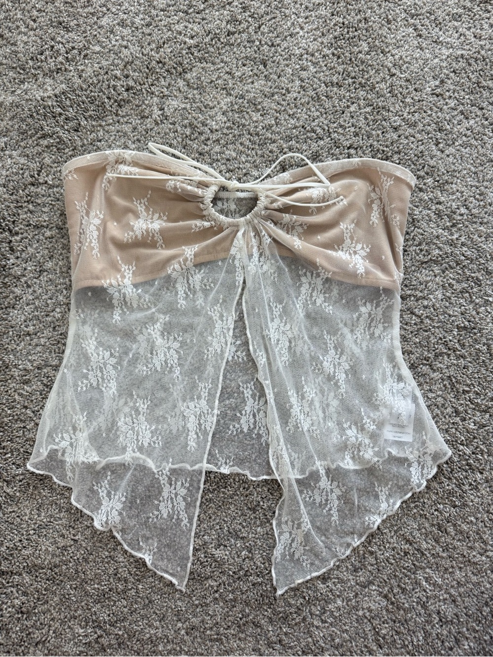Tiger Mist Carolina Lace White Top